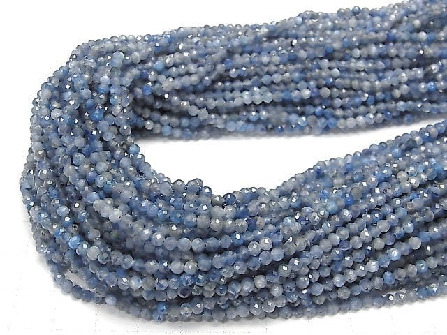 [Video] High Quality! Kyanite AA Faceted Round 3mm  1strand beads (aprx.15inch/37cm)