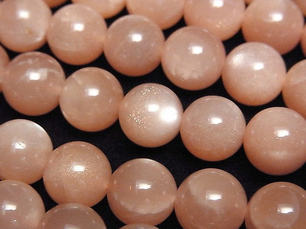 [Video] Orange Moonstone AA+ Round 10mm half or 1strand beads (aprx.15inch/36cm)