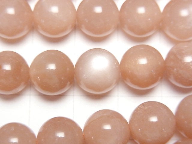 [Video] Orange Moonstone AA+ Round 10mm half or 1strand beads (aprx.15inch/36cm)