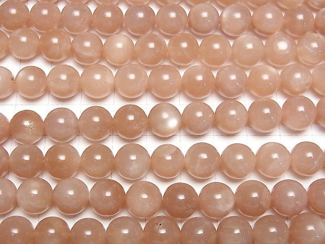 [Video] Orange Moonstone AA+ Round 10mm half or 1strand beads (aprx.15inch/36cm)