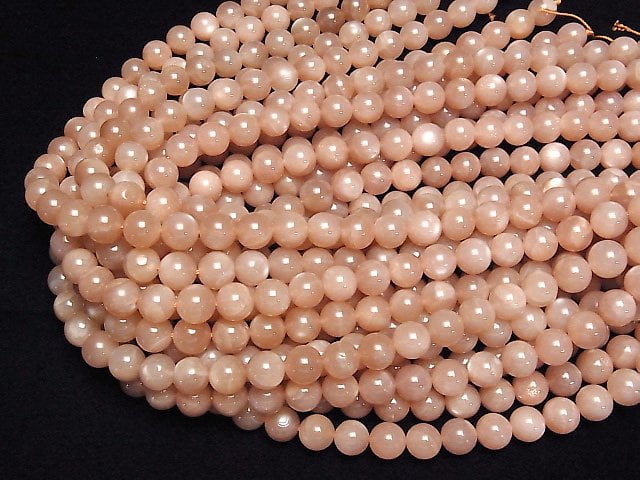 [Video] Orange Moonstone AA+ Round 10mm half or 1strand beads (aprx.15inch/36cm)