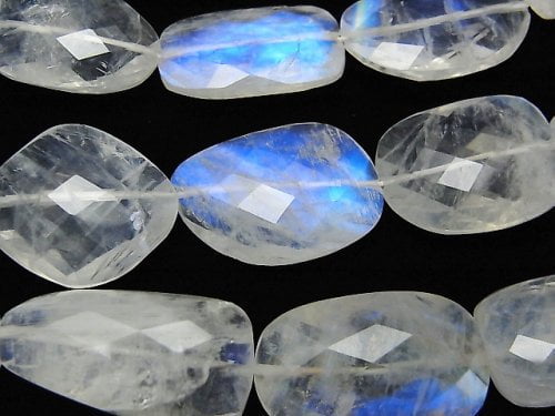 Nugget, Rainbow Moonstone Gemstone Beads