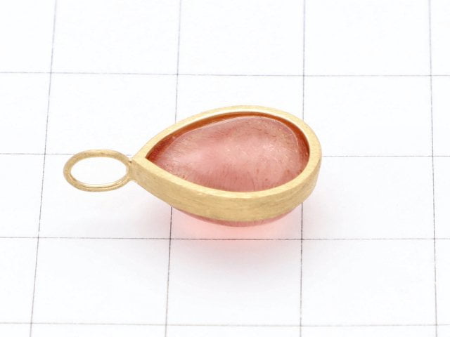 [Video] [One of a kind] Natural Strawberry Quartz AAA Pendant  18KGP NO.5