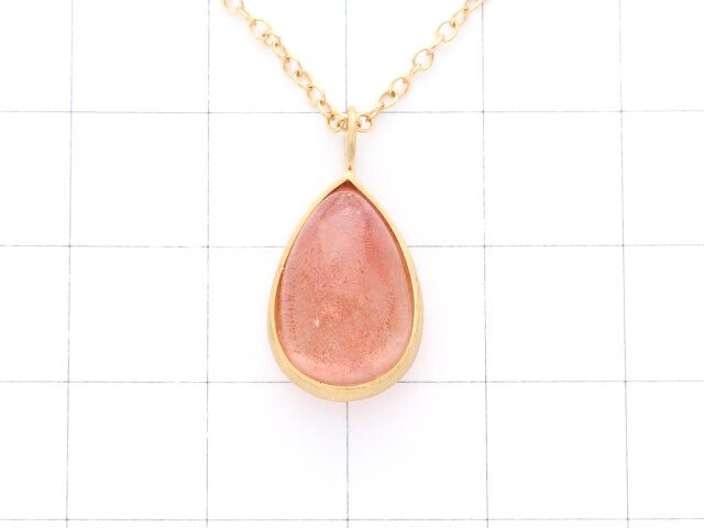 [Video] [One of a kind] Natural Strawberry Quartz AAA Pendant  18KGP NO.6