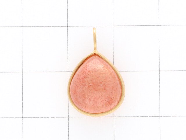 [Video] [One of a kind] Natural Strawberry Quartz AAA Pendant  18KGP NO.7