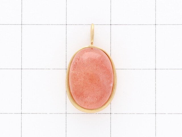 [Video] [One of a kind] Natural Strawberry Quartz AAA Pendant  18KGP NO.8