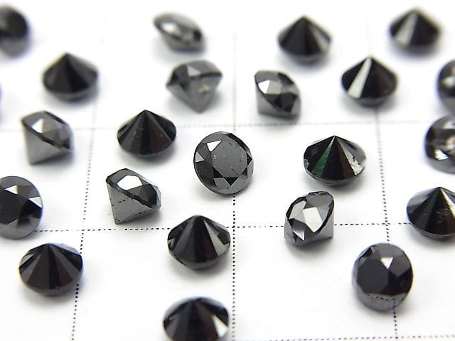 [Video] Black Diamond AAA Round Faceted 4x4mm 1pc $34.99!