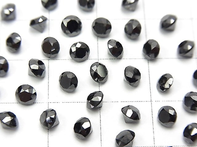 [Video] Black Diamond AAA Round Faceted 4x4mm 1pc $34.99!