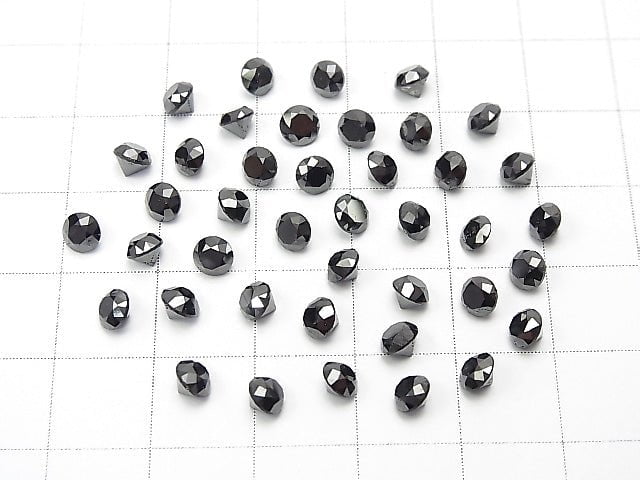 [Video] Black Diamond AAA Round Faceted 4x4mm 1pc $34.99!