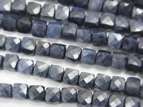 Cube, Sapphire Gemstone Beads