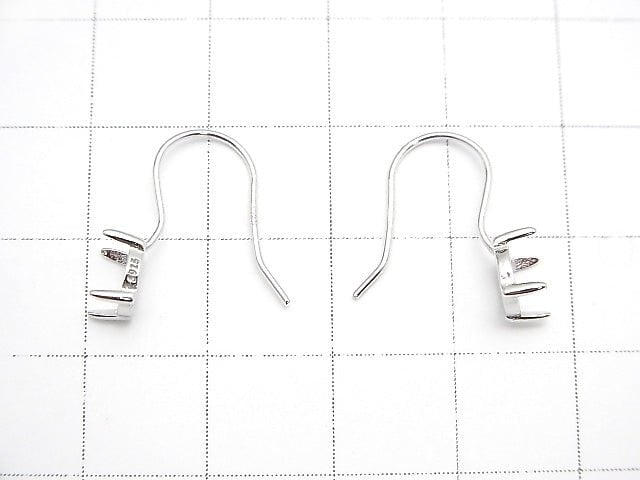 [Video] Silver925 Earwire Blank 6x6mm Rhodium Plated 1pair $6.79!