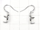 [Video]Silver925 Earwire Frame (Prong Setting )Round 10x10mm Rhodium Plated 1pair