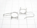 [Video] Silver925 Earwire Frame (Prong Setting) Oval 10x8mm Rhodium Plated 1pair $6.79!