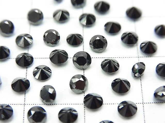 [Video] Black Diamond AAA Round Faceted 3x3mm 1pc