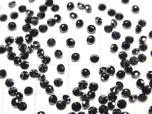 [Video] Black Diamond AAA Round Faceted 3x3mm 1pc