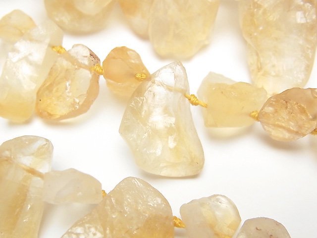 [Video]Citrine AAA- Rough Rock Flat Nugget Top Side Drilled Hole half or 1strand beads (aprx.15inch/36cm)