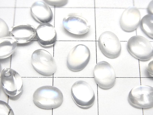 [Video] High Quality Royal Blue Moonstone AAA Oval Cabochon 7x5mm 4pcs