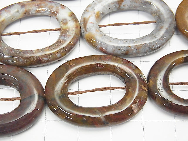 Pietersite Oval (Doughnut) 30x22mm half or 1strand beads (aprx.15inch / 37cm)