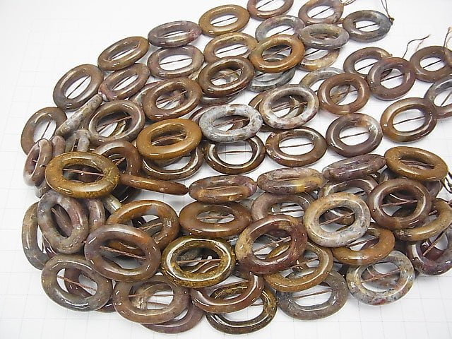 Pietersite Oval (Doughnut) 30x22mm half or 1strand beads (aprx.15inch / 37cm)