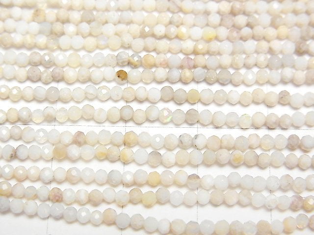 [Video]High Quality! Australian Precious Opal AA+ Faceted Round 2mm half or 1strand beads (aprx.15inch/38cm)