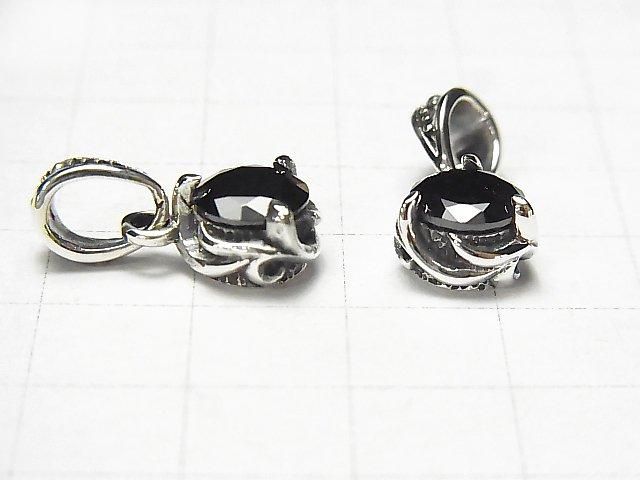 Silver925  Cubic Zirconia  Pendant 10x10x6mm 1pc