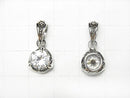 Silver925  Cubic Zirconia  Pendant 10x10x6mm 1pc