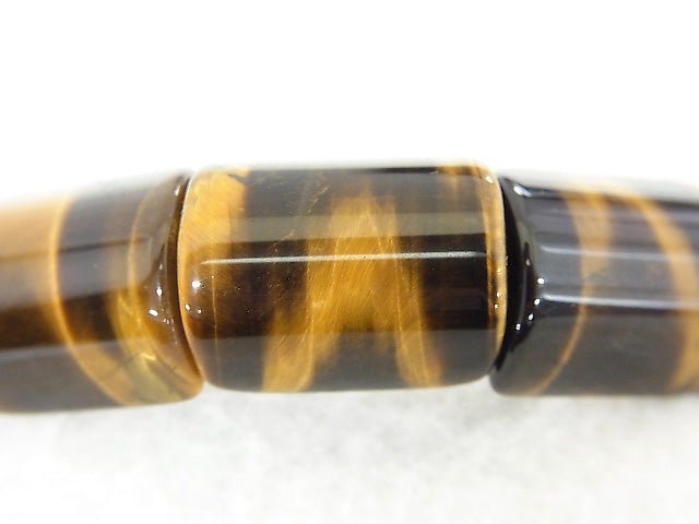 1strand $8.79! Yellow Tiger Eye AA ++ Two Hole Rectangle 17x13x6mm 1strand (Bracelet)