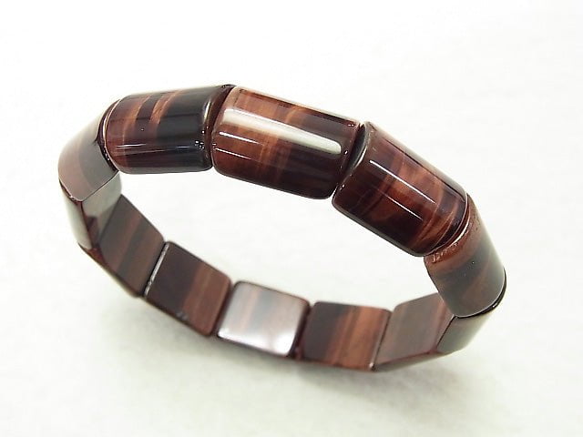 1strand $8.79! Red Tiger Eye AA ++ 2 Hole Rectangle 17x13x6mm 1strand (Bracelet)