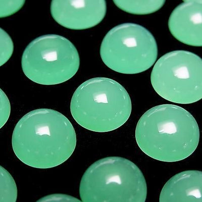 Queensland Top Qualität Chrysopras AAAAA Rund Cabochon 8x8mm 1Stück