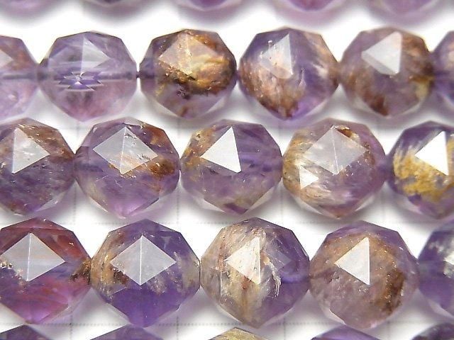 [Video] High Quality! Garden Amethyst AAA- Star Faceted Round 10mm half or 1-strand beads (approx. 15inch/36cm)