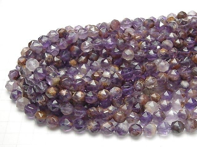 [Video] High Quality! Garden Amethyst AAA- Star Faceted Round 10mm half or 1-strand beads (approx. 15inch/36cm)