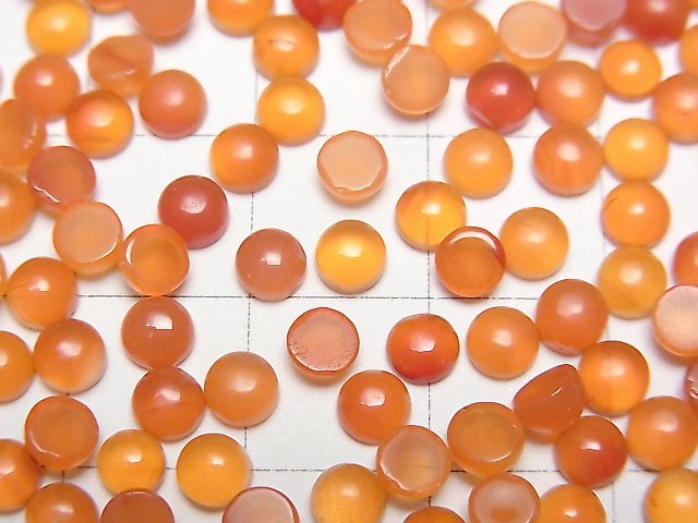 [Video]High Quality Carnelian AAA Round Cabochon 4x4mm 10pcs