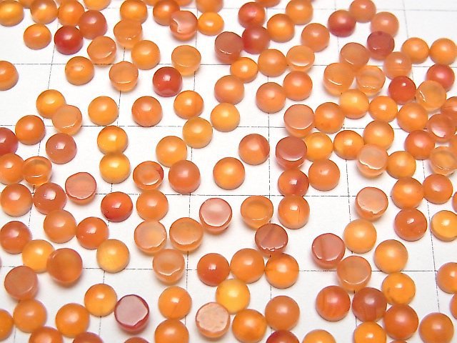 [Video]High Quality Carnelian AAA Round Cabochon 4x4mm 10pcs