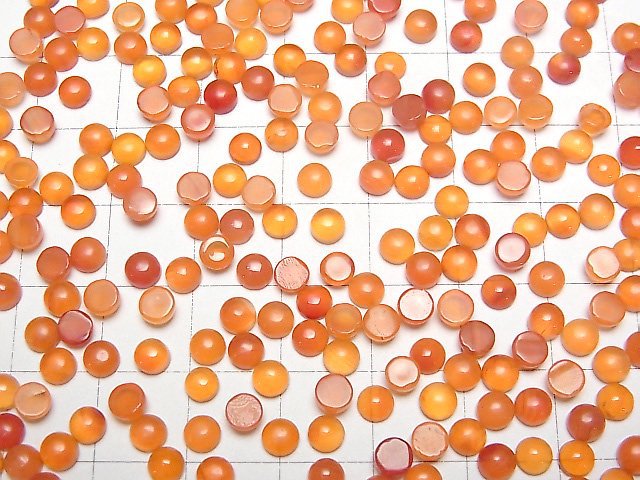 [Video]High Quality Carnelian AAA Round Cabochon 4x4mm 10pcs