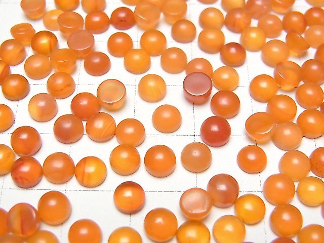 [Video]Carnelian AAA Round Cabochon 5x5mm 5pcs