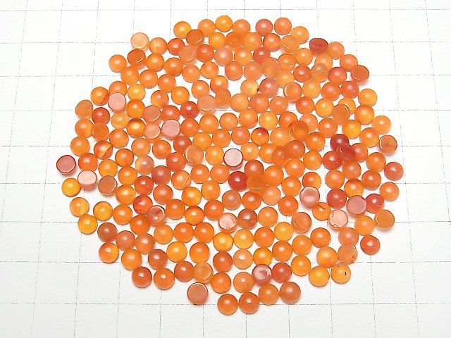 [Video]Carnelian AAA Round Cabochon 5x5mm 5pcs