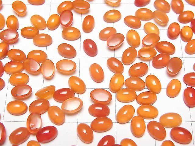 Carnelian AAA Oval  Cabochon 6x4x2.5mm 5pcs $2.79!