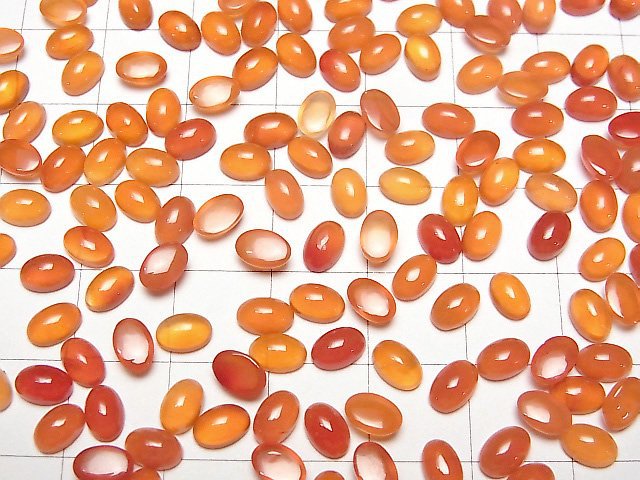 Carnelian AAA Oval  Cabochon 6x4x2.5mm 5pcs $2.79!