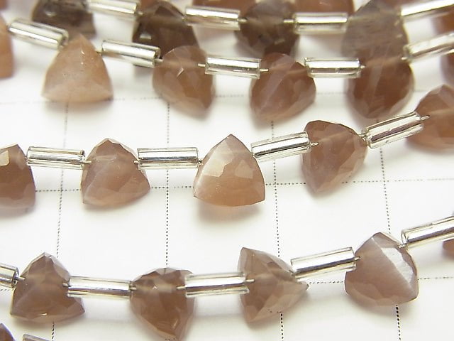 1strand $13.99! High Quality Brown Moonstone AAA- Solid Triangle Cut 6x6x6mm 1strand (18pcs)