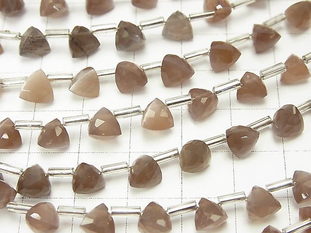 1strand $13.99! High Quality Brown Moonstone AAA- Solid Triangle Cut 6x6x6mm 1strand (18pcs)