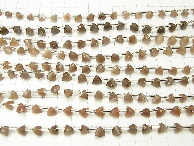 1strand $13.99! High Quality Brown Moonstone AAA- Solid Triangle Cut 6x6x6mm 1strand (18pcs)