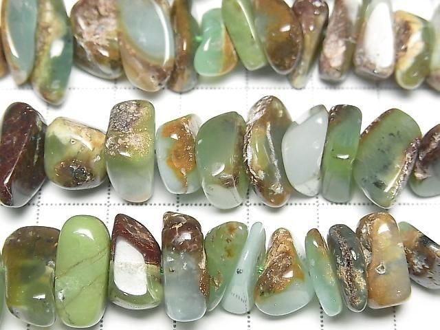 玉髓 AA 切片（小塊）1 串珠子（約 15 英寸/38 厘米），含基岩