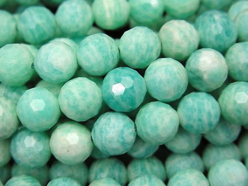 Amazonite, Faceted Round Gemstone Beads