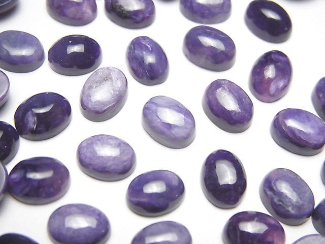 Cabochon, Charoite Gemstone Beads