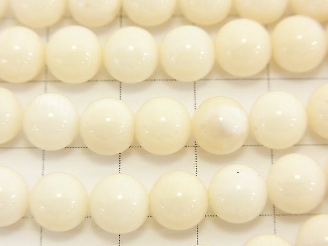 1strand $9.79! White Coral Round 7.5mm 1strand beads (aprx.15inch / 38cm)