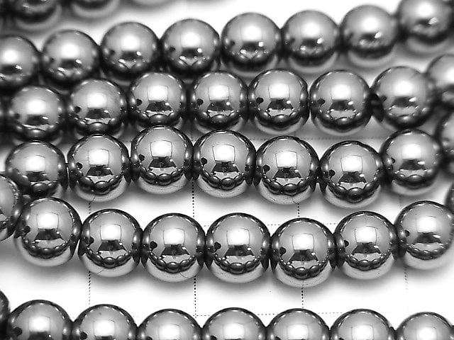 1strand $2.79! Hematite Round 6mm [2mm hole] 1strand beads (aprx.15inch / 38cm)