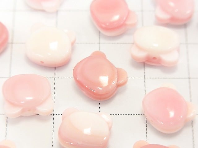Queen Conch Shell AAA Bear Motif 10x9mm [Drilled Hole] 1pc $2.79!