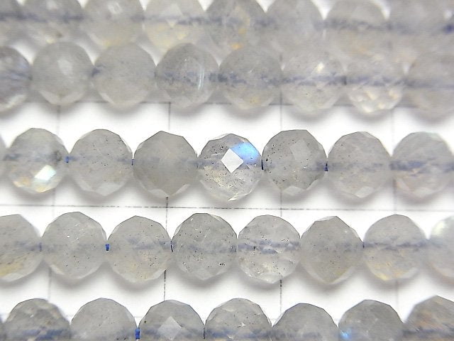 [Video]High Quality! Labradorite AAA- 64Faceted Round 6mm half or 1strand beads (aprx.15inch/38cm)