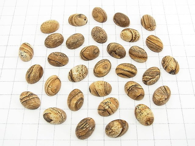 [Video] Picture Jasper Oval Cabochon 14x10mm 2pcs $2.79!