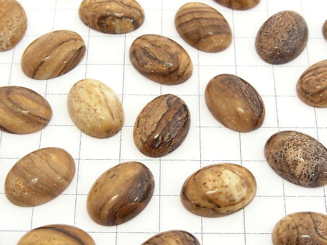 [Video] Picture Jasper Oval Cabochon 18x13mm 2pcs $3.79!
